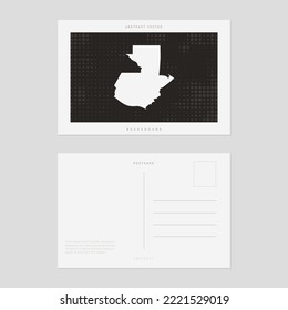 Travel postcard map of Guatemala vector style vintage.