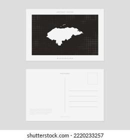 Travel postcard map of Honduras vector style vintage.