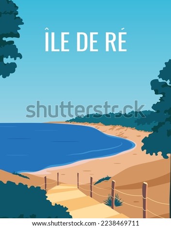Similar – Image, Stock Photo View of Ile de Re