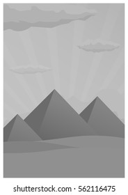 Travel poster to Egypt. Vector flat illustration