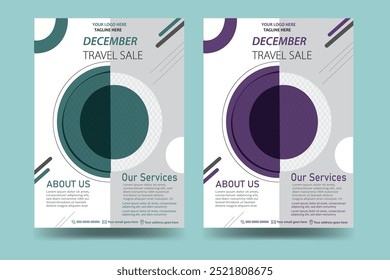 Travel poster or flyer pamphlet brochure design layout space for photo background,Travel Flyer Layout with Circular Elements,travel flyer design template, tour flyer, tourism color a4 print.