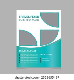 Travel poster or print ready tour, travel, tourism flyer design template. Travel Flyer Summer Holiday Travel Flyer Template