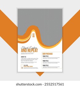 Travel poster or print-ready tour, travel, and tourism flyer design template.