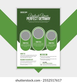 Travel poster or print-ready tour, travel, and tourism flyer design template.