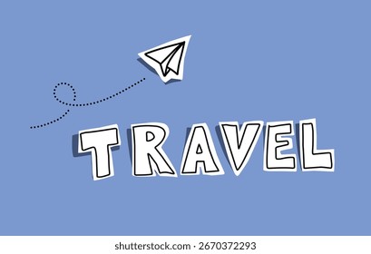 Travel poster template simple design.eps