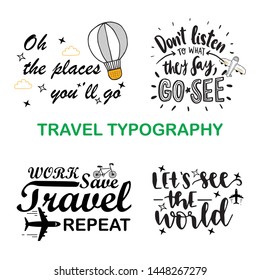 travel quot typography design vector