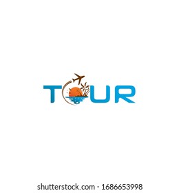 Travel Quotes/tour logo design template vector eps