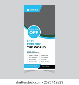 Travel Rack Card or Dl Flyer banner poster brochure Template Tour Poster Leaflet Design Template
