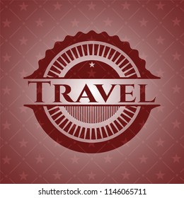 Travel red emblem. Retro
