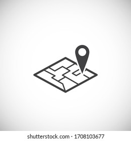 Travel related icon on background for graphic and web design. Creative illustration concept symbol for web or mobile app.