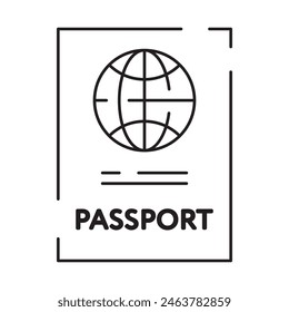 Travel Related Vector Line Icon. Contains such Icons as Luggage, Passport, Sunglasses and more. Summer vacation elements
