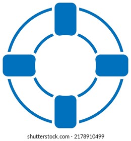 Travel rescue ring, illustration, vector on a white background.
