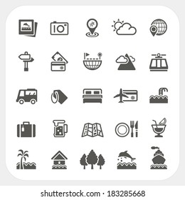 Travel And Resort Icons Set