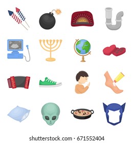 travel, rest, hygiene and other web icon in cartoon style.amlet, mask, superman icons in set collection.