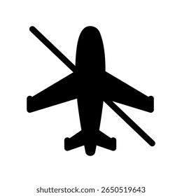 Travel restrictions symbol showing a grounded airplane pictogram