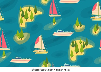 Travel retro seamless pattern