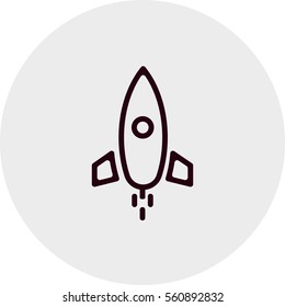 Travel Rocket Startup Icon