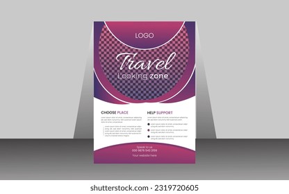 travel roll up banner design template