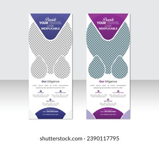 Travel roll up banner template for presentation, vector layout for tour or travel purposes.