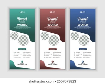 Travel Roll-Up Banner Design, Pull-Up Banner Design, Vertical