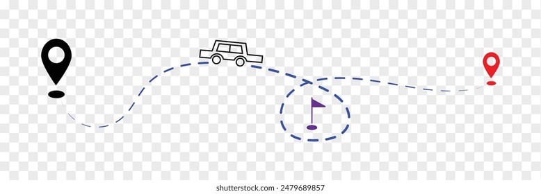 Travel route icon. Route Icon in trendy flat style isolated background. Localization symbol for your web site design, logo, app, UI. Vector illustration. Eps10.