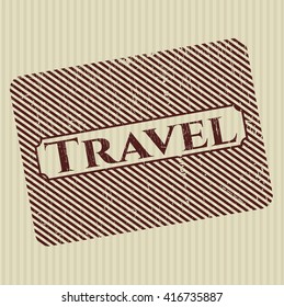 Travel rubber seal with grunge texture