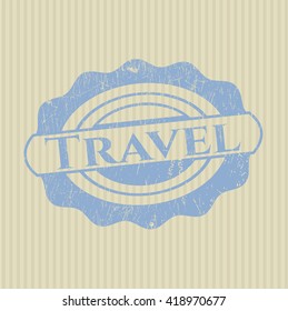 Viaje con textura de sello de caucho