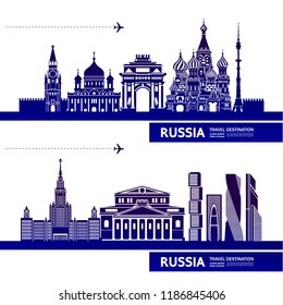 Travel To Russia vector illustration.