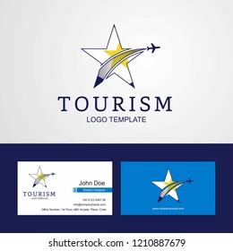 Travel saba flag Creative Star Logo and Business card design
