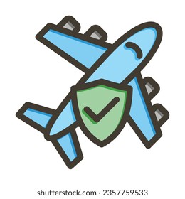 Travel Safety Vector Thick Line Filled Colors Icon For Personal And Commercial Use.

