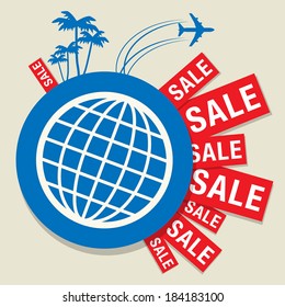 Travel Sale Abstract Design, Vector Illustration