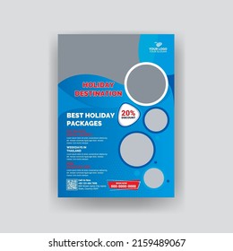Travel sale business marketing social media banner post template design with abstract background, logo and icon. Traveling or travelling and summer beach holiday promotion flyer or web poster.