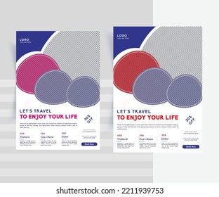 Travel sale flyer design template, poster for travel agency, Vacation travel brochure flyer design template, Summer brochure template.