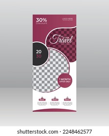 Travel Sale Roll up Banner Standee Display Flyer Banner for Travel Agency