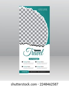 Travel Sale Roll up Banner Standee Display Flyer Banner for Travel Agency
