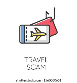 Travel Scam Color Icon Fake Vacation Stock Vector (Royalty Free ...