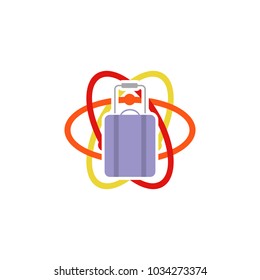 Travel Science Atom Logo Icon Design