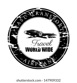 travel seal over white background vector illustration 
