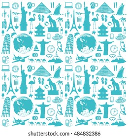 Travel seamless background
