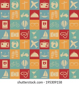 Travel seamless pattern. 
