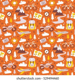 Travel seamless pattern.