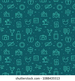 Travel Seamless Pattern background vector