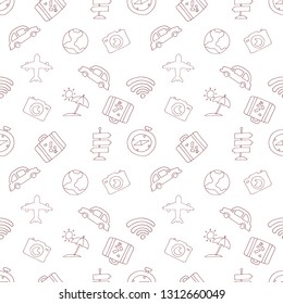 travel seamless pattern illustration vector