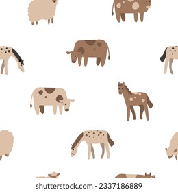 travel seamless pattern, mountain landscape background, road trip digital paper, travel illustration clipart, journey scrapbook paper, people animals vector images flat style, simple forest