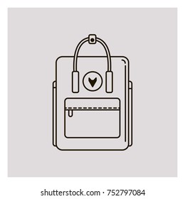 Travel Set - Backpack - Minimal Geometric Linear Icons