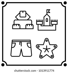 travel set icon vector