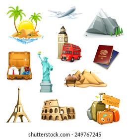 Travel, set of vector icons