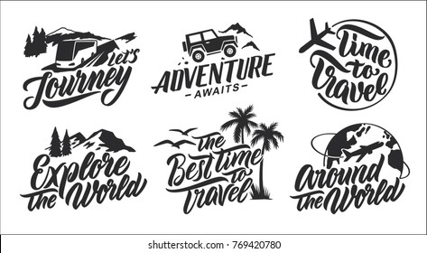 Travel set. Vector illustration.