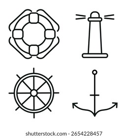 travel, ship, sailor, tourism, sailing, voyage, sea, ocean, captain, helm, lighthouse, shore, light, circle, inflatable, steering wheel, anchor, stop, bottom