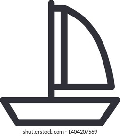 Travel ship vector line icon